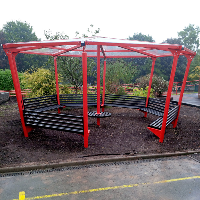 8 Sided Shelter with 7 Seats 8 Sided Shelter with 7 Seats