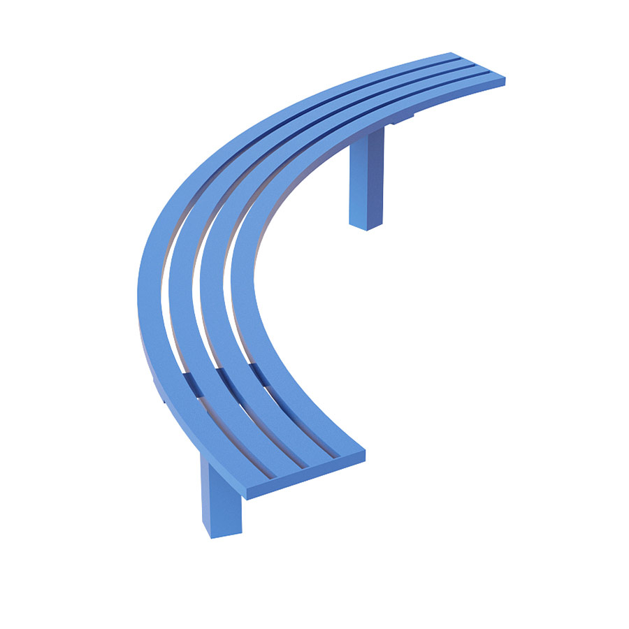 Curved Park Bench