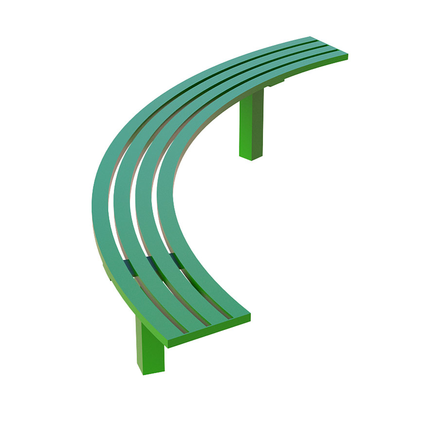 Curved Park Bench