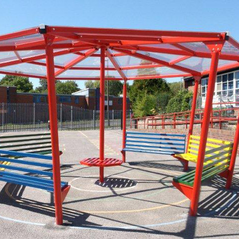 8 Sided Shelter with 6 Seats