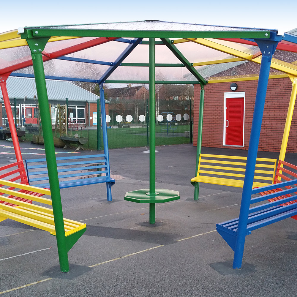 8 Sided Shelter with 6 Seats 8 Sided Shelter with 6 Seats