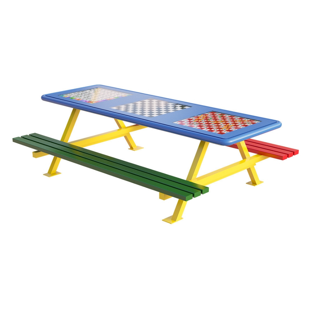 Infant Picnic Bench with Games Top Infant Picnic Bench with Games Top