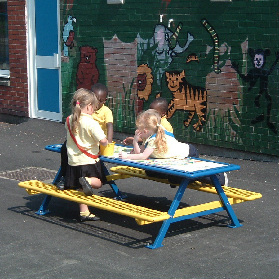 Infant Picnic Bench with Games Top Infant Picnic Bench with Games Top