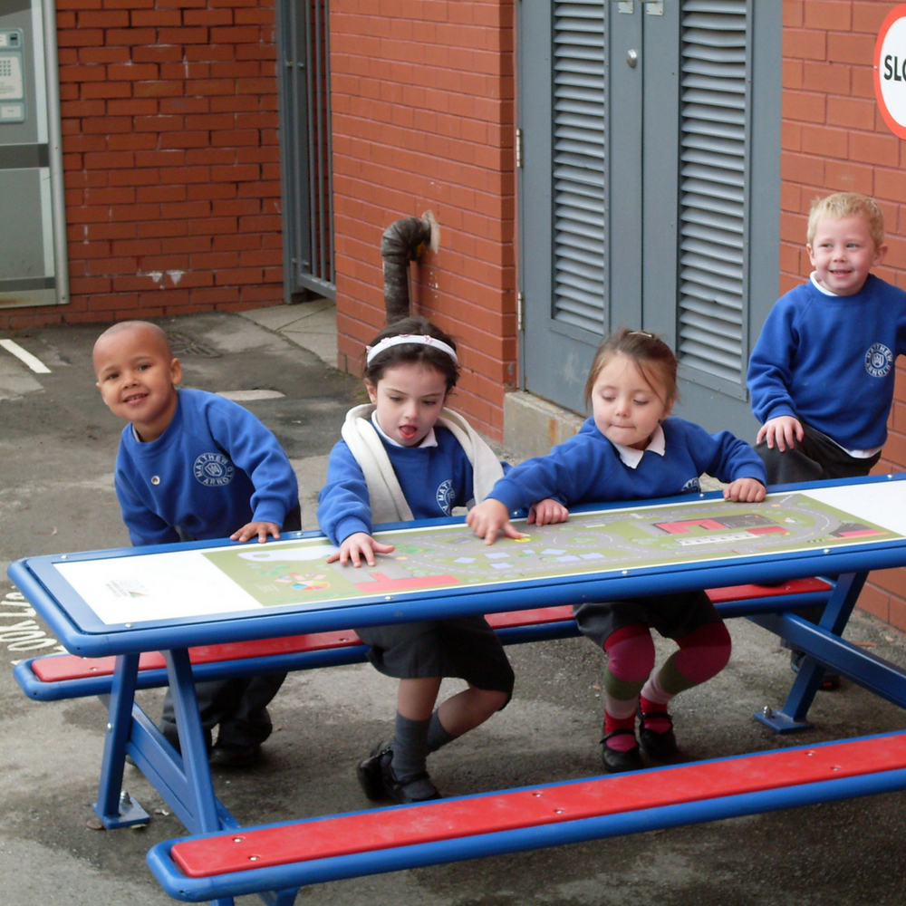 Infant Picnic Bench with Games Top Infant Picnic Bench with Games Top