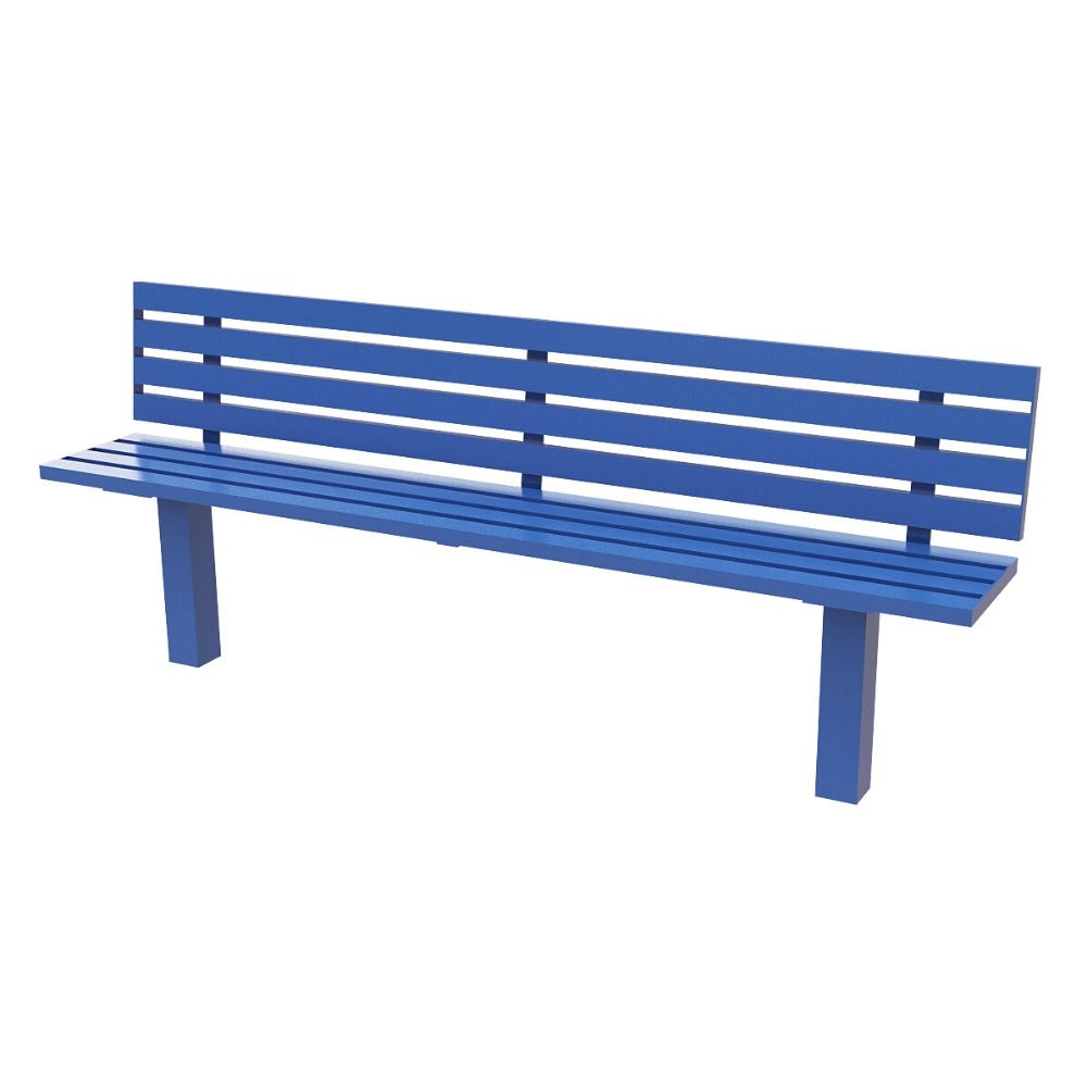 Steel Slatted Seat Single Colour 2M