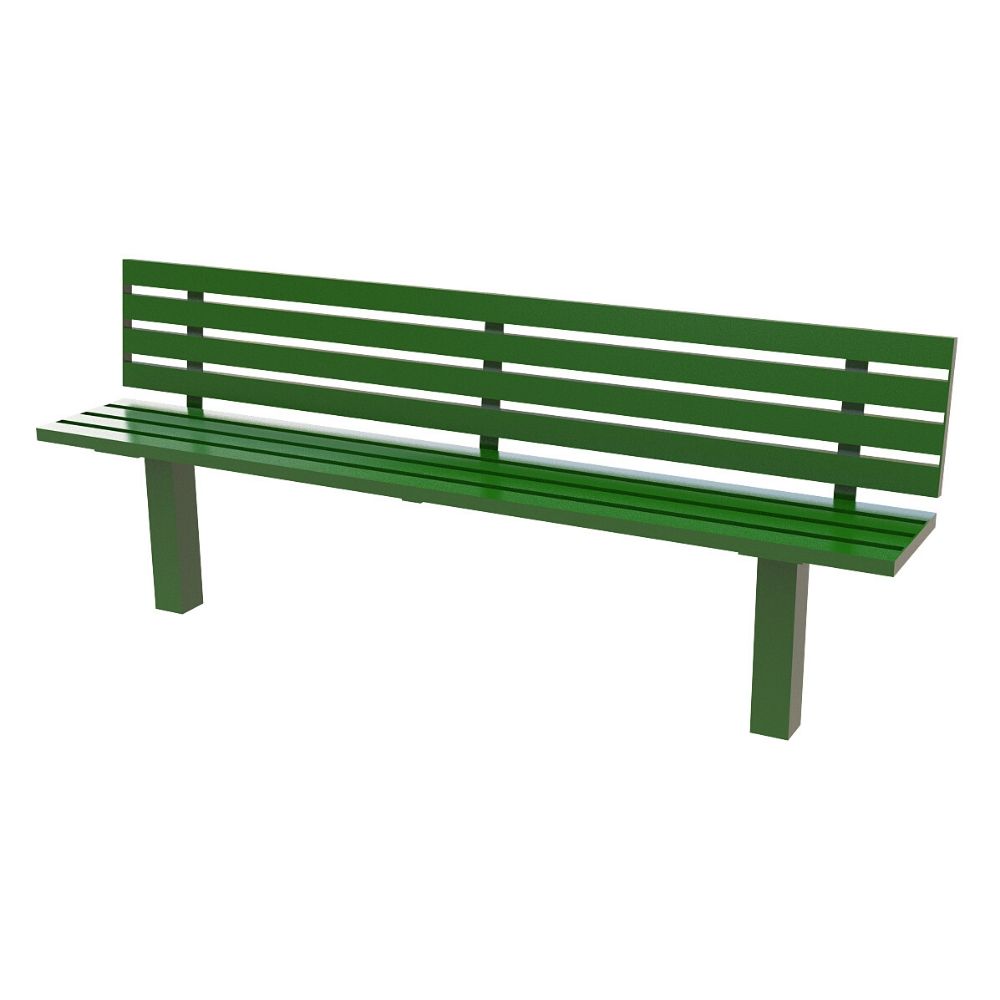 Steel Slatted Seat Single Colour 2M