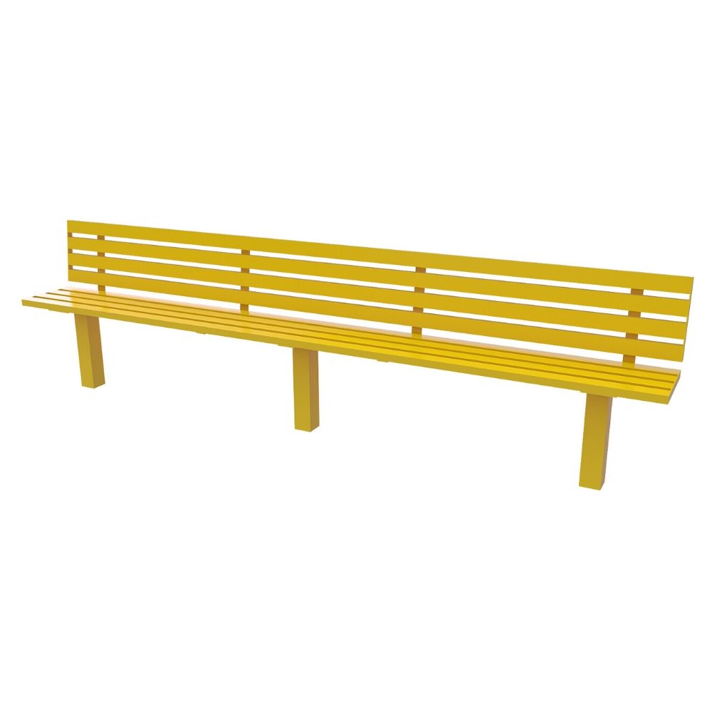Steel Slatted Seat Single Colour 3M