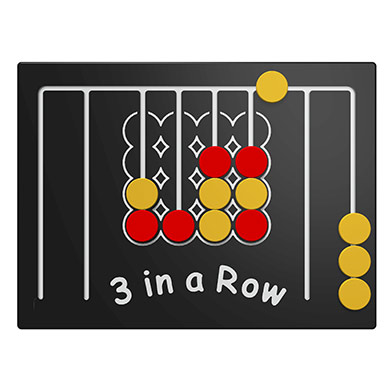 3 in a Row Game Play Panel 3 in a Row Game Play Panel