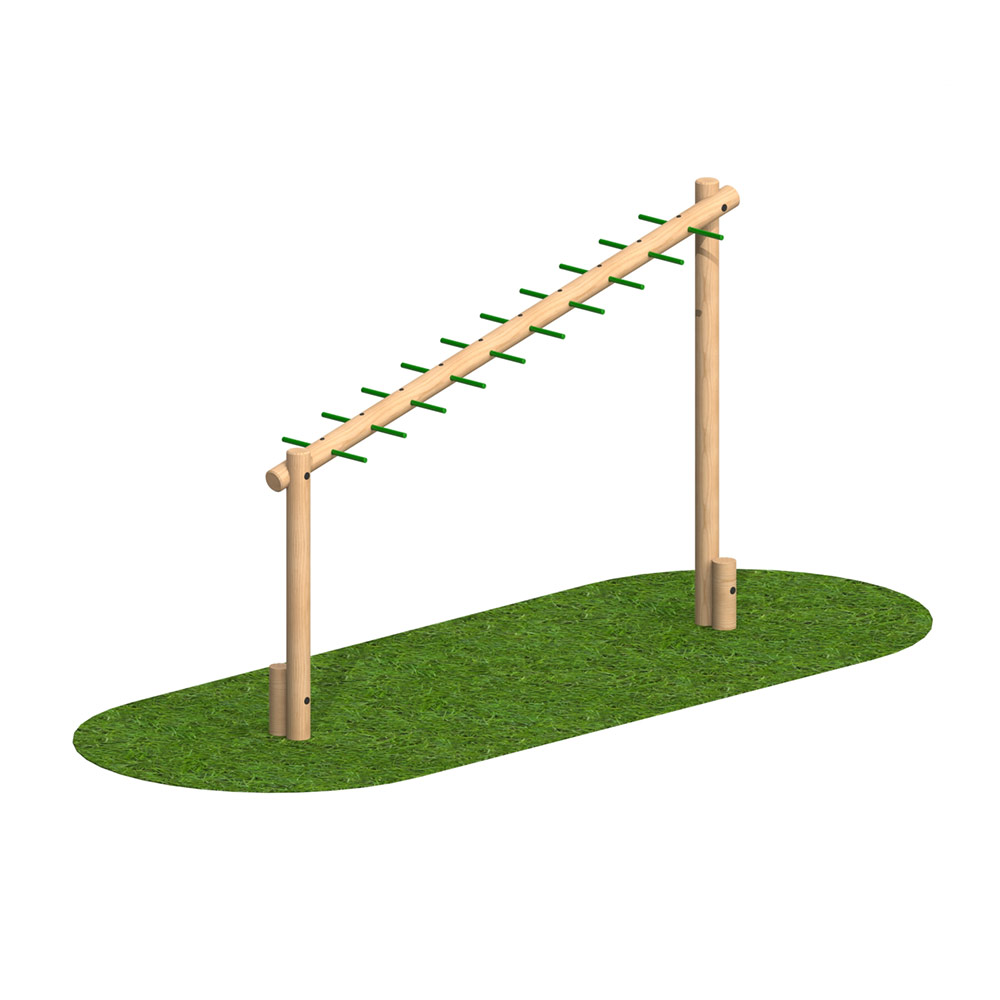 Sloping Monkey Bar Log Sloping Monkey Bar Log