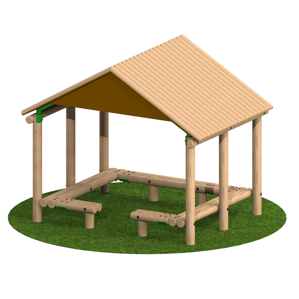 3m x 2.4m Timber Shelter with Seating 3m x 2.4m Timber Shelter with Seating