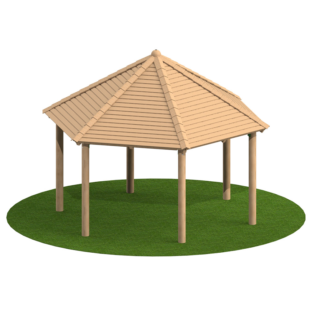 4m Hexagonal Timber Shelter 4m Hexagonal Timber Shelter