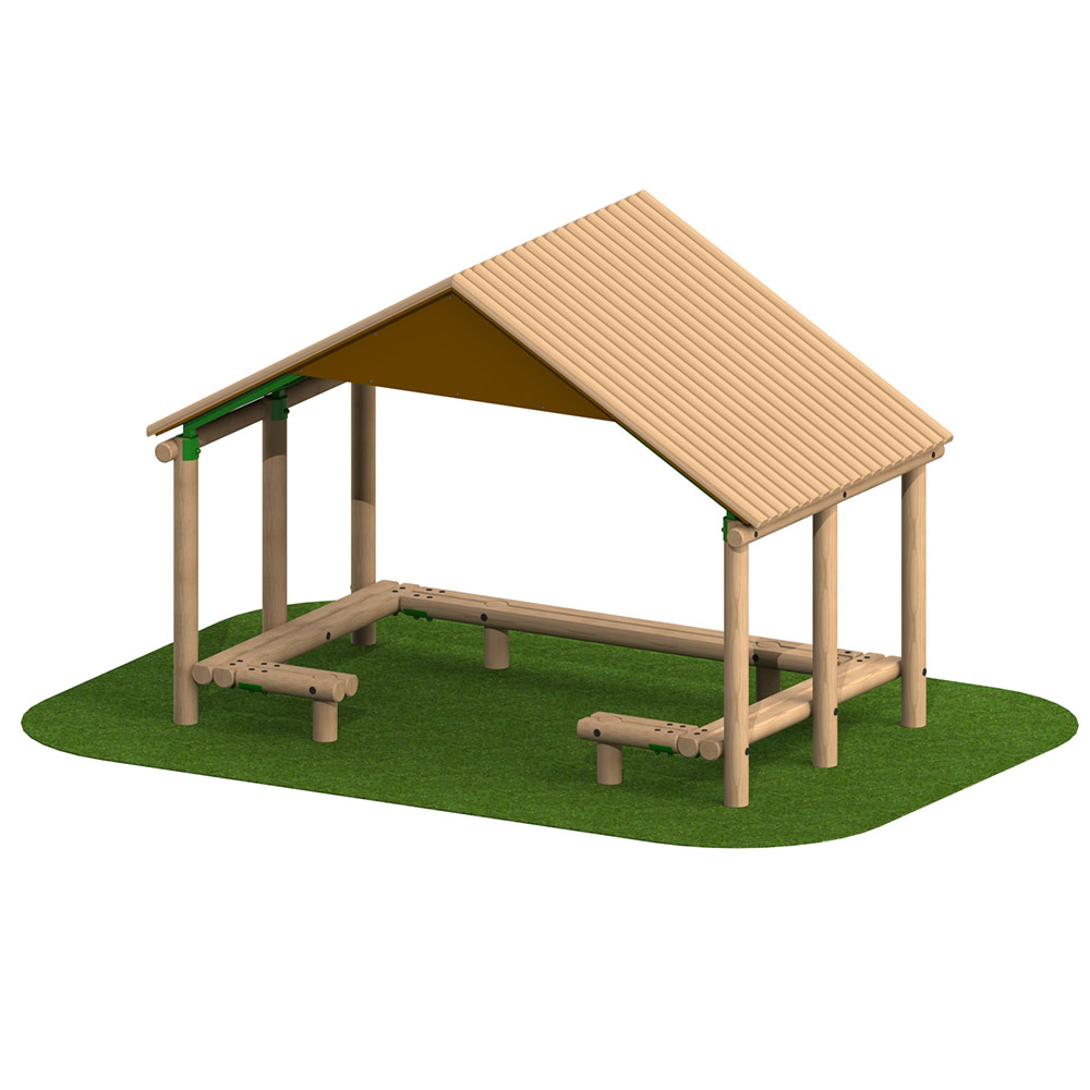 4m Timber Shelter with Seating 4m Timber Shelter with Seating