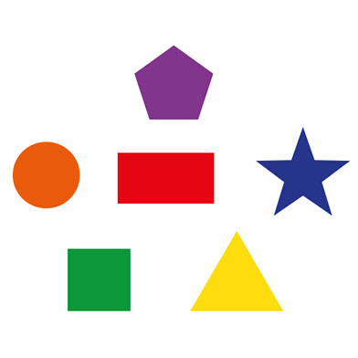 Shapes: Circle Square Rectangle Star Triangle 100mm Shapes: Circle Square Rectangle Star Triangle 100mm