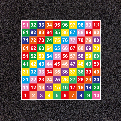 1-100 Grid Solid Colour