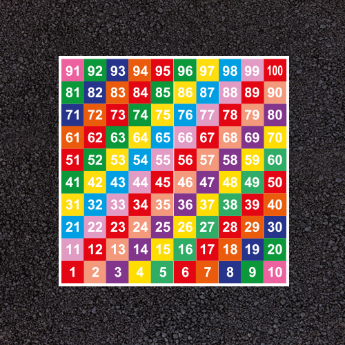 1-100 Grid Solid Colour 1-100 Grid Solid Colour