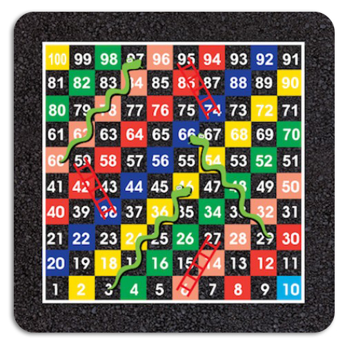 1-100 Snakes & Ladders Half Solid 1-100 Snakes & Ladders Half Solid