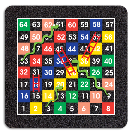 1-64 Snakes & Ladders Half Solid 1-64 Snakes & Ladders Half Solid