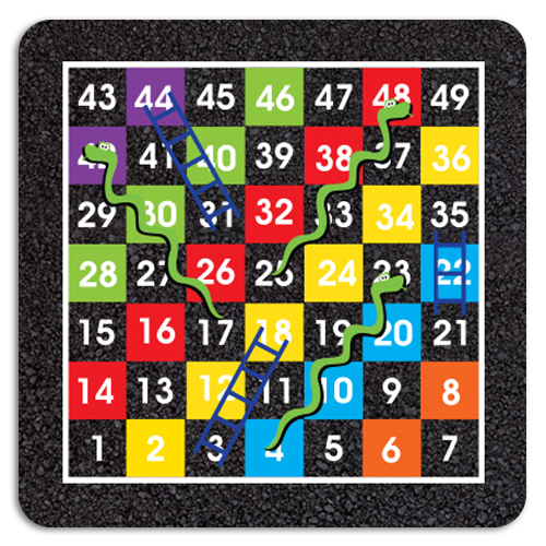 1-49 Snakes & Ladders Half Solid