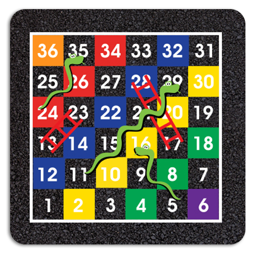 1-36 Snakes & Ladders Half Solid 1-36 Snakes & Ladders Half Solid