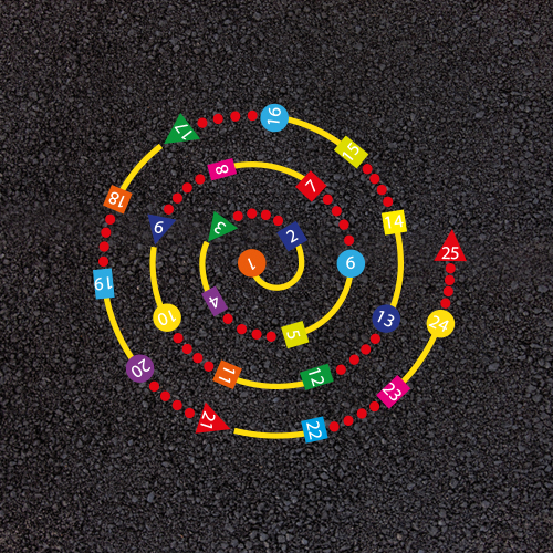 Number 1-25 Spiral Number 1-25 Spiral