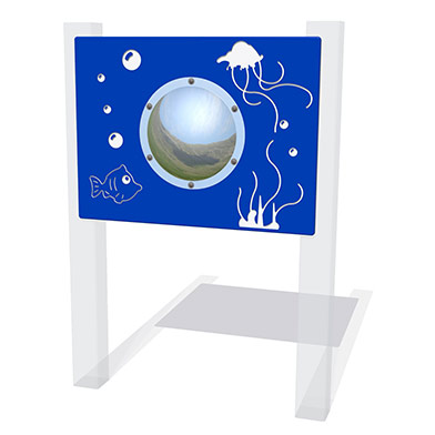 Underwater Scene Play Panel with Mirrored Dome