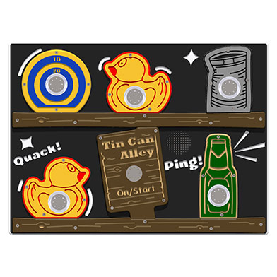 PlayTronic Tin Can Alley Reactions Game Panel PlayTronic Tin Can Alley Reactions Game Panel