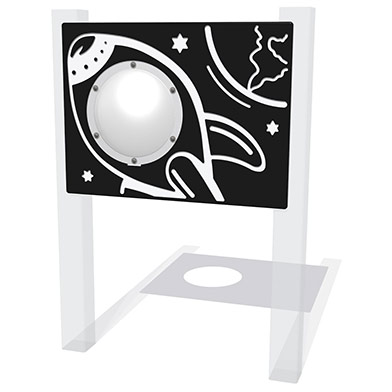 Space Rocket Play Panel Clear Dome