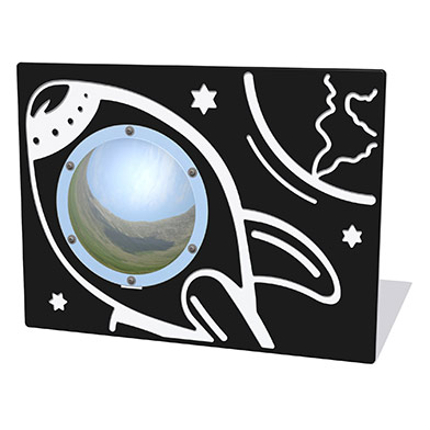 Space Rocket Play Panel with Mirrored Dome Space Rocket Play Panel with Mirrored Dome