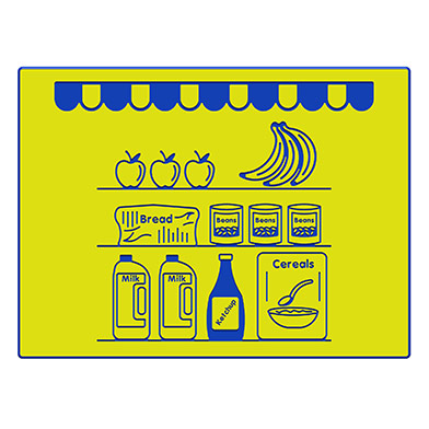 Grocers Shop Shelves Play Panel Grocers Shop Shelves Play Panel