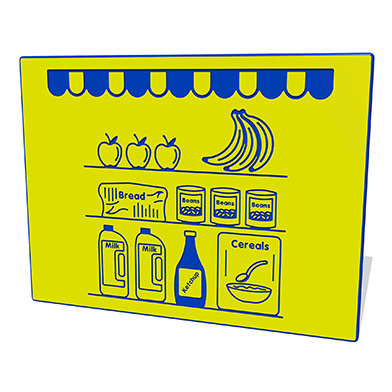 Grocers Shop Shelves Play Panel