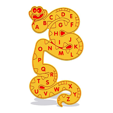 Alphabet Snake Wall Play Panel 12mm TC Alphabet Snake Wall Play Panel 12mm TC