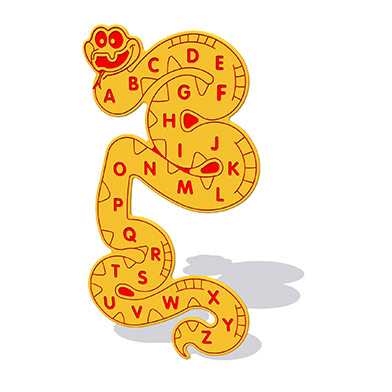 Alphabet Snake Wall Play Panel 12mm TC