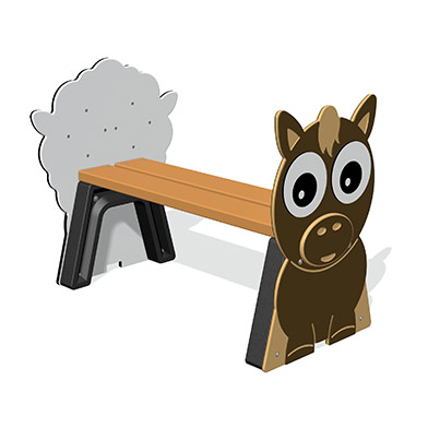 Farm Animal Bench 1m (various animal ends) Farm Animal Bench 1m (various animal ends)
