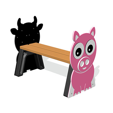 Farm Animal Bench 1m (various animal ends) Farm Animal Bench 1m (various animal ends)