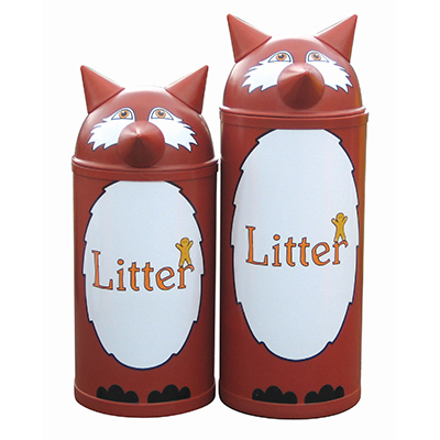 Large Fox Litter Bin Large Fox Litter Bin