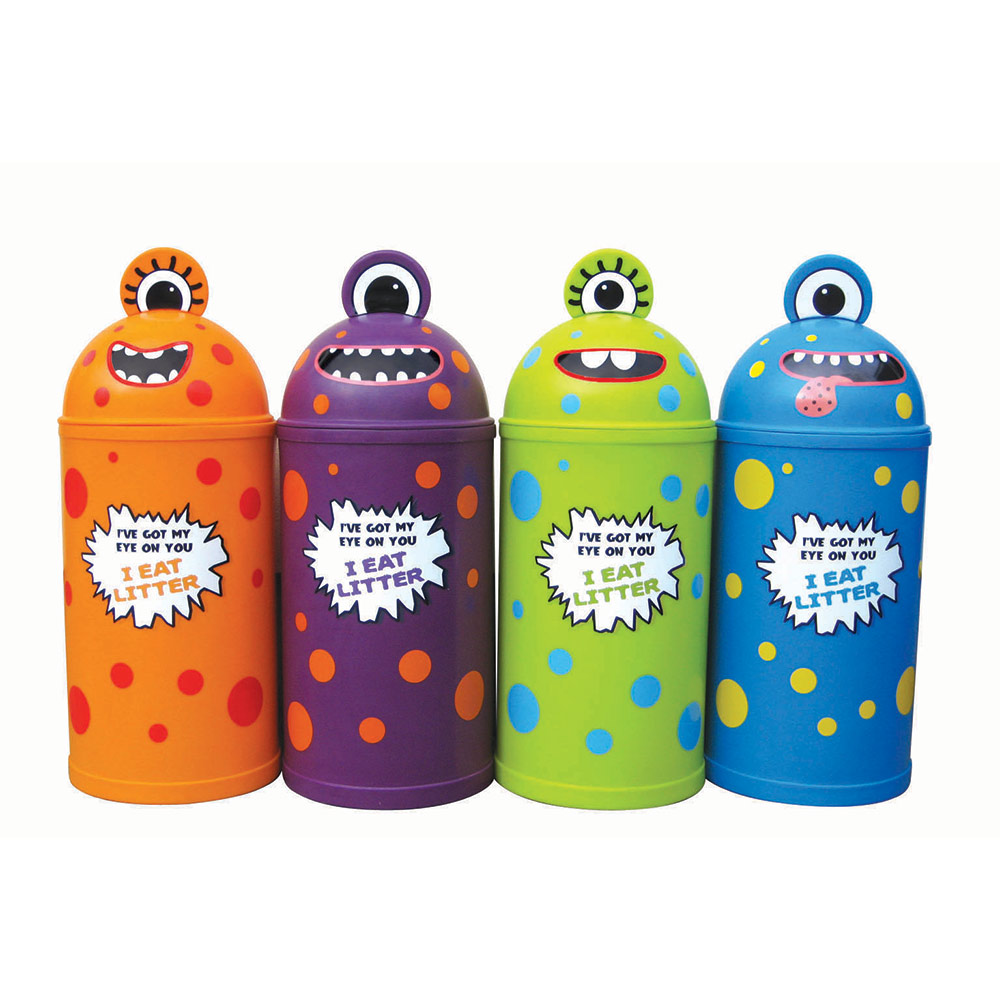Small Monster Litter Bin - Set of Four Small Monster Litter Bin - Set of Four