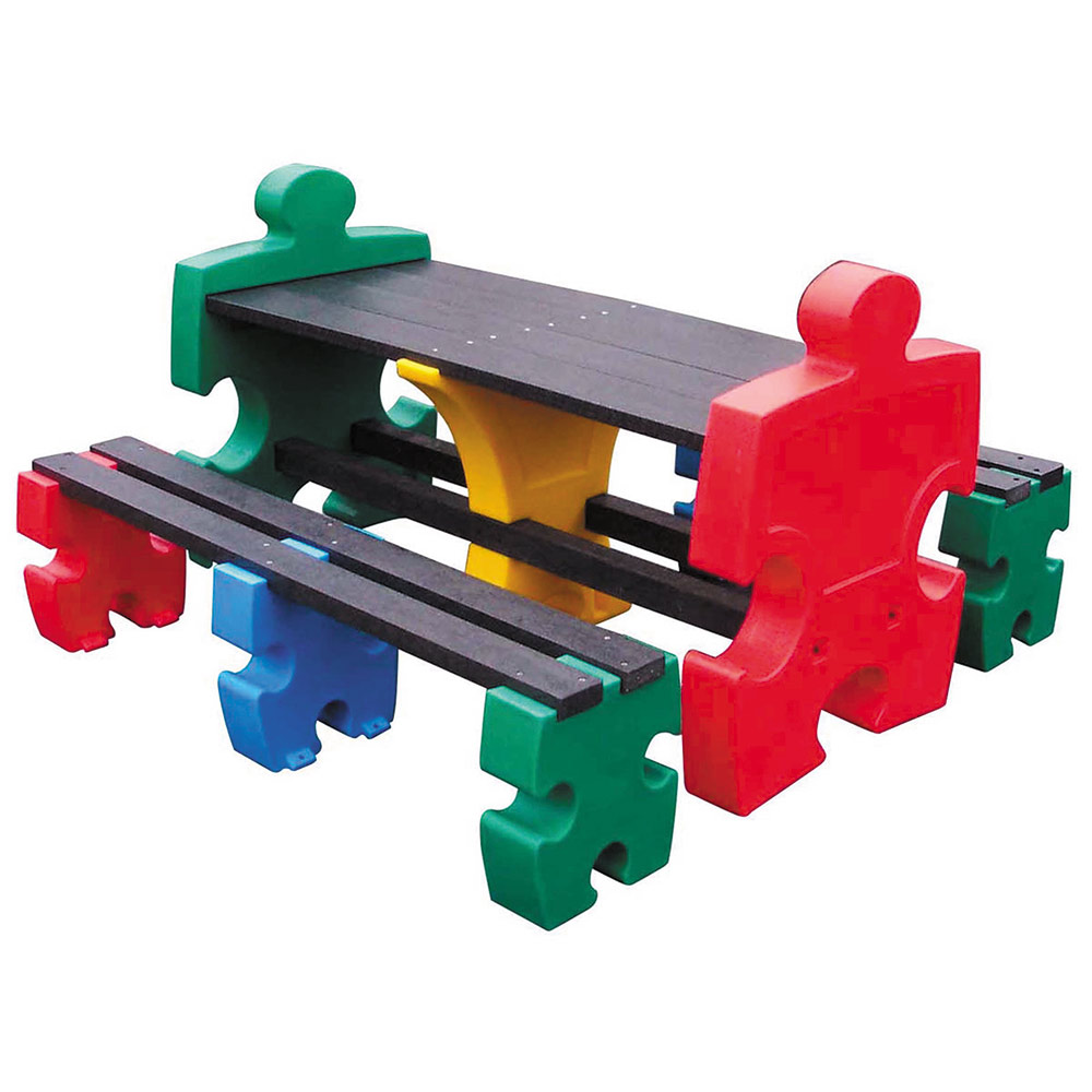 Jigsaw Table and 2 x Four Person Jigsaw Bench