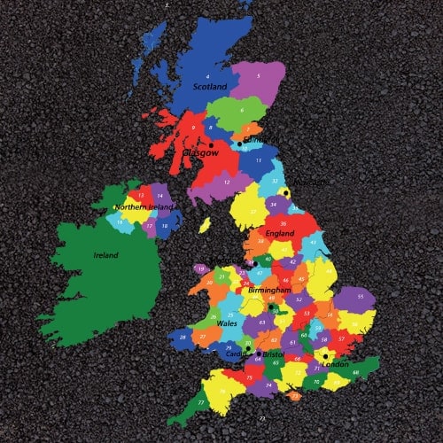UK Map with Counties UK Map with Counties