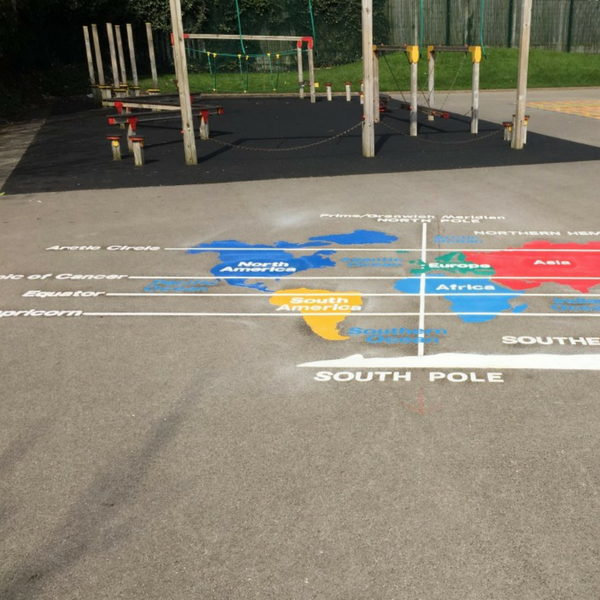 Large World Map with Continents Large World Map with Continents