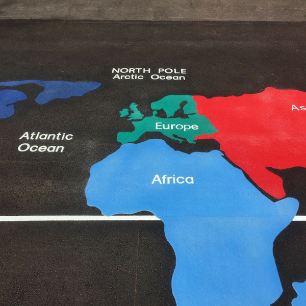 Large World Map with Continents Large World Map with Continents