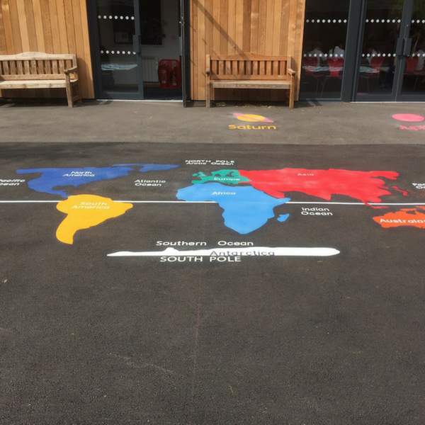 Large World Map with Continents Large World Map with Continents
