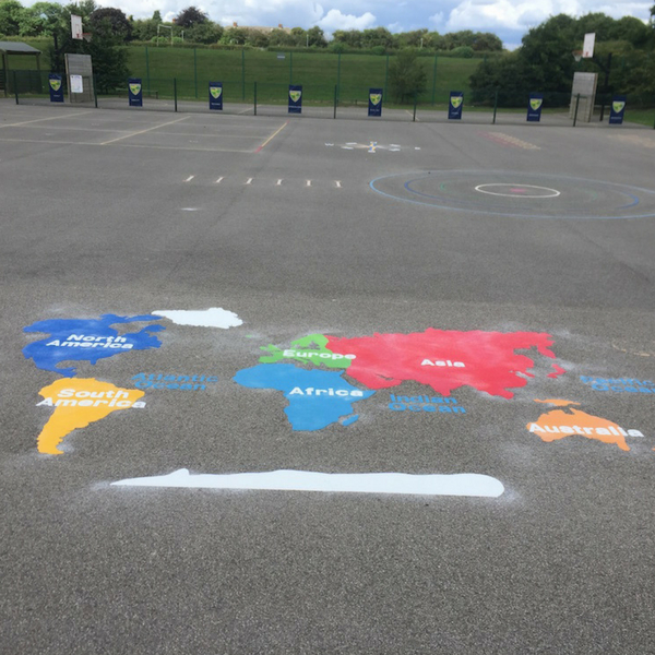 Large World Map with Continents Large World Map with Continents