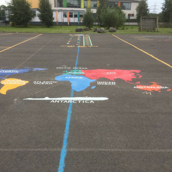 Large World Map with Continents Large World Map with Continents