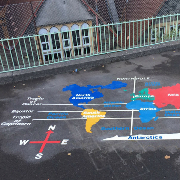 Large World Map with Continents Large World Map with Continents