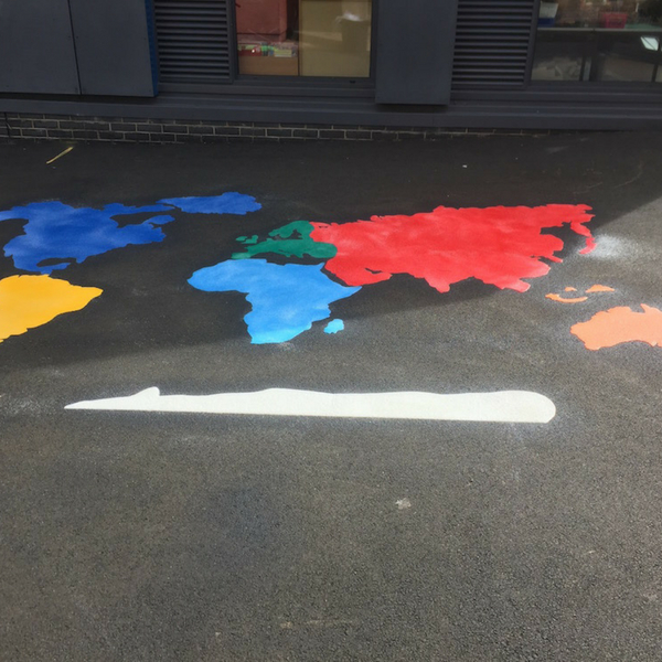 Large World Map with Continents Large World Map with Continents