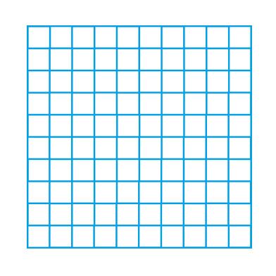 10 x 10 Blank Grid Single Colour
