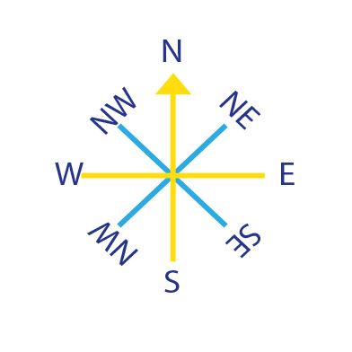 8 Pt Line Compass