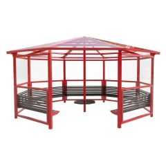 8 Sided Shelter with 7 Seats and Side Panels