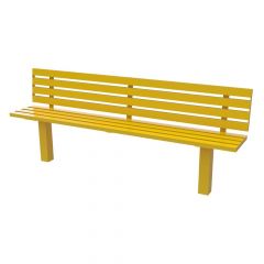 Steel Slatted Seat Single Colour 2M