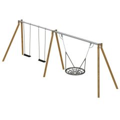 Madera Swing combination - Double with Birds Nest Swing